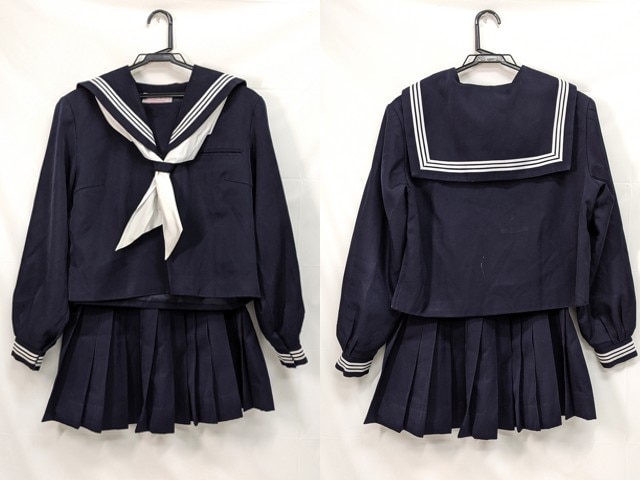 L73 中学校?? 高校?? 冬服セーラー服+冬服スカート+スカーフ/yt2892【55SH】
