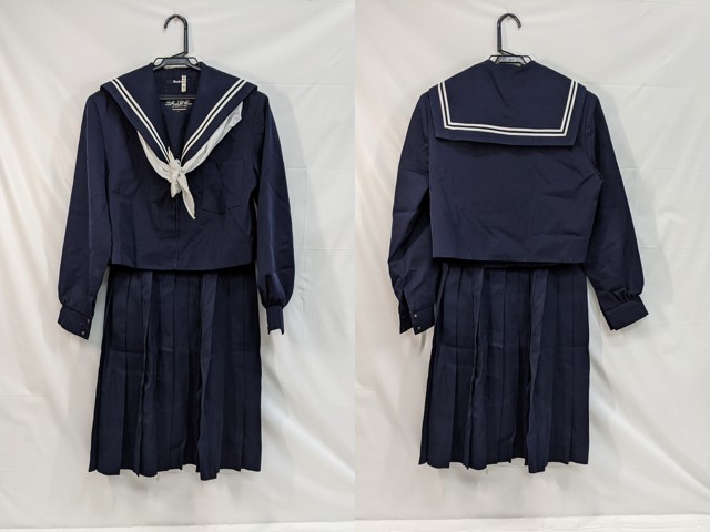 M44 中学校?? 高校?? 冬服セーラ服+冬服スカート+スカーフ/yt2944【25WR】
