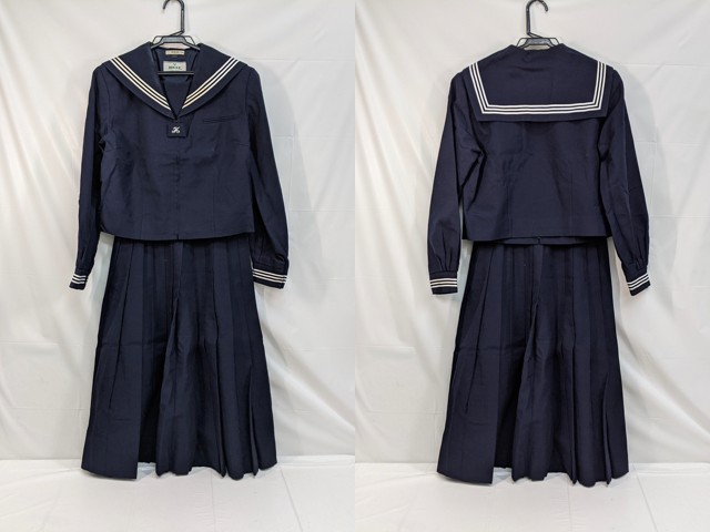 M44 中学校?? 高校?? 冬服セーラー服+冬服スカート 160A/yt2950【5EFT】
