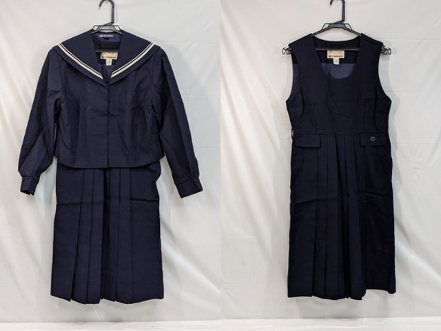 M44 中学校?? 高校?? 冬服セーラー服 165A+ジャンパースカート/yt2951【35QT】