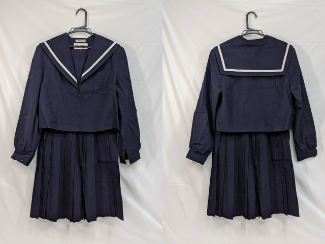 M44 中学校?? 高校?? 冬服セーラー服 170A+冬服スカート/yt2954【5EGY】