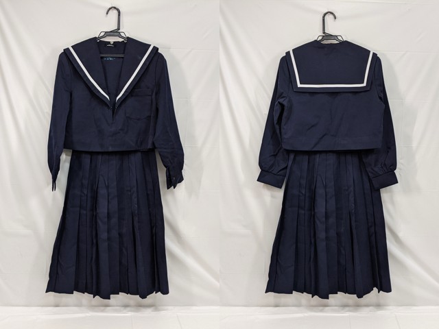 M44 中学校?? 高校?? 冬服セーラー服 155A+冬服スカート/yt2927【25LG】