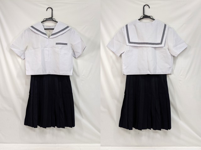 M44 中学校?? 高校?? 夏服セーラー服 11号??+夏服スカート/yt2930【25KT】