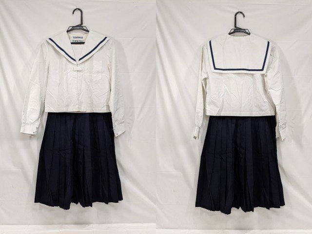 M44 中学校?? 高校?? 中間服セーラー服 155A+夏服スカート/yt2932【25ET】