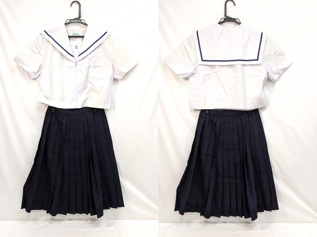 M44 中学校?? 高校?? 夏服セーラー服 11号?+夏服スカート/yt2993【25GL】