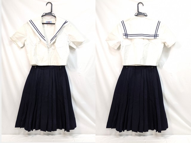 M44 中学校?? 高校?? 夏服セーラー服 160A+夏服スカート/yt2994【25RN】