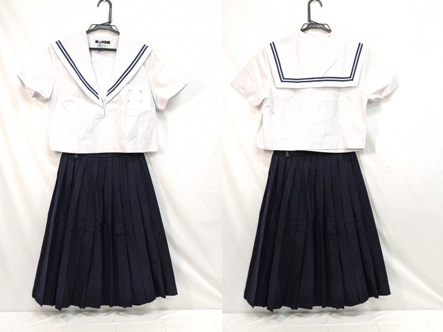 M44 中学校?? 高校?? 夏服セーラー服 11号?+夏服スカート/yt3000【25WJ】