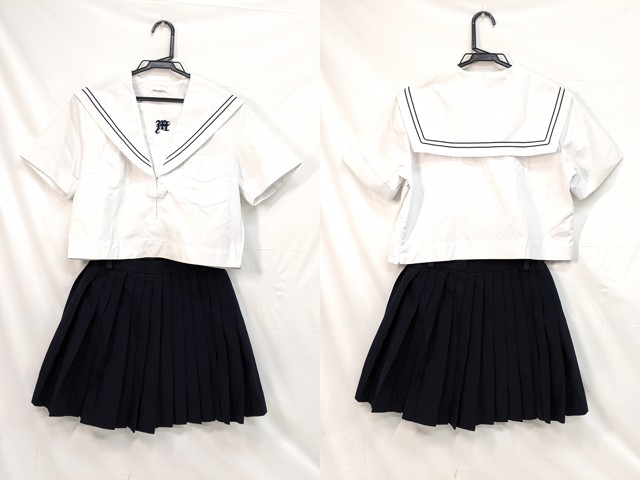 M44 中学校?? 高校?? 夏服セーラー服+夏服スカート/yt3003【5CKV】