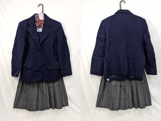m44 中学校?? 高校?? ブレザー+冬服スカート+リボン/yt3031【4XLK】