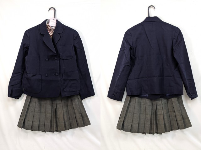 m44 中学校?? 高校?? ブレザー+冬服スカート+リボン/yt3032【4XSW】