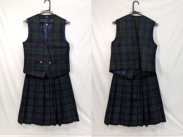 m44 中学校?? 高校?? ベスト 11号+冬服スカート/yt3036【8lWD】