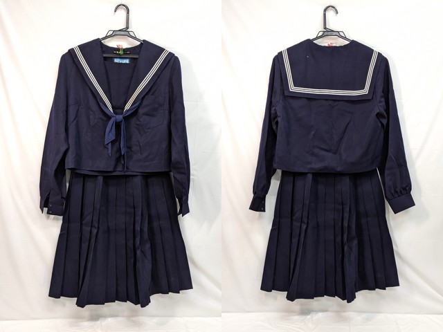 M44 中学校?? 高校?? 冬服セーラー服+冬服スカート+スカーフ/yt2962【5EKT】