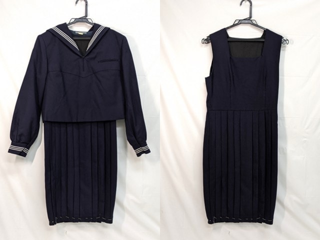 M44 中学校?? 高校?? 冬服セーラー服+ジャンパースカート/yt2966【2EIG】