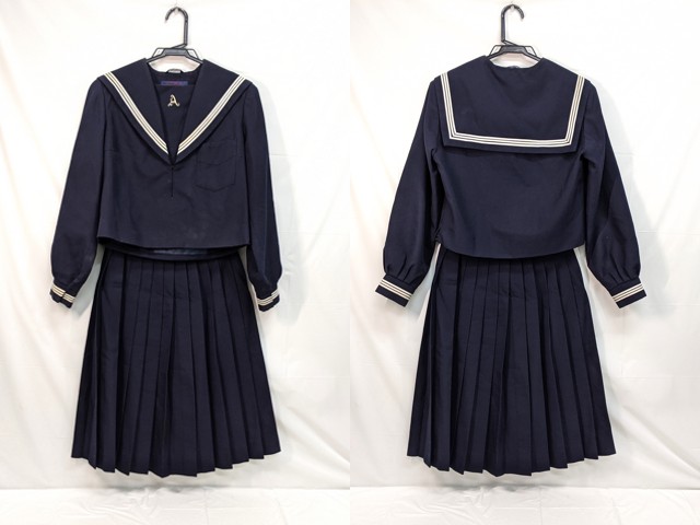 M44 中学校?? 高校?? 冬服セーラー服+冬服スカート/yt2968【2EUC】