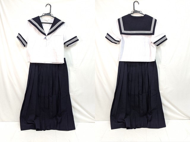 m44 中学校?? 高校?? 夏服セーラー服160A+夏服スカート/yt3062【5DFR】
