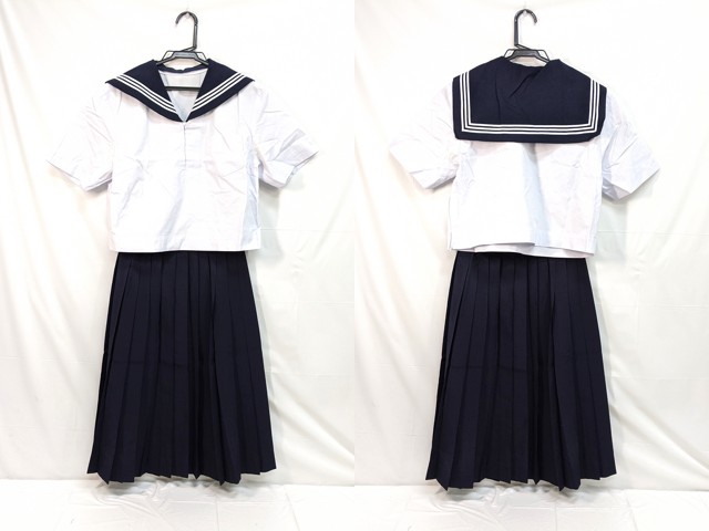 m44 中学校?? 高校?? 夏服セーラー服+夏服スカート/yt3063【2DSF】