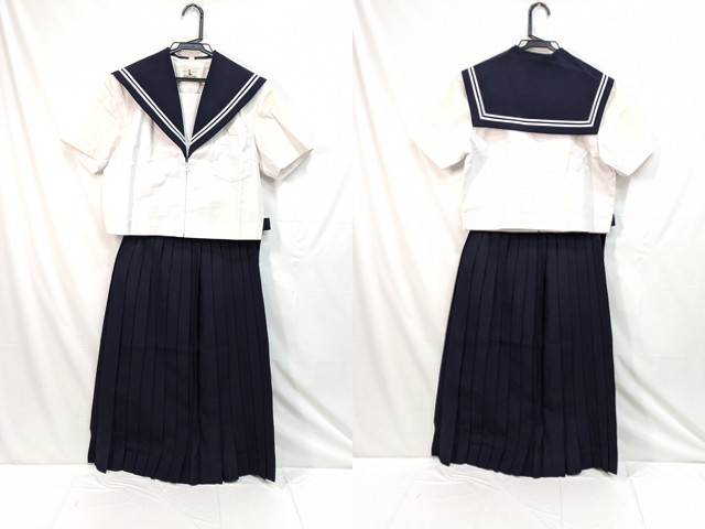 m44 中学校?? 高校?? 夏服セーラー服+夏服スカート/yt3064【2EUR】