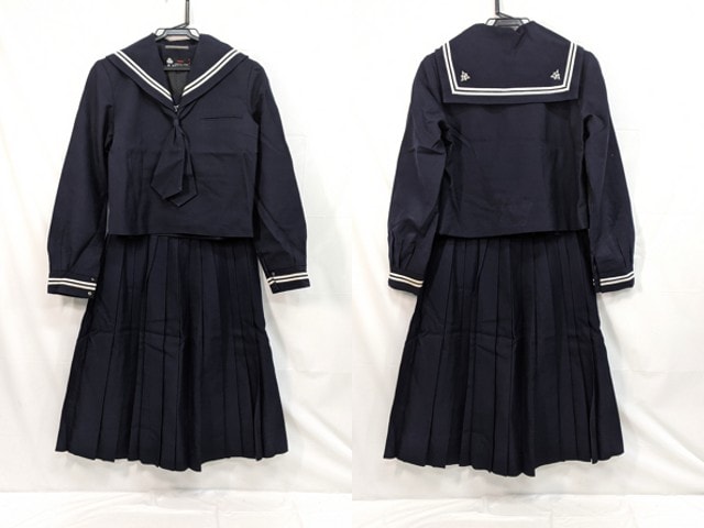 m44 中学校?? 高校?? ネクタイ付冬服セーラー服+冬服スカート/yt3071【2SHF】