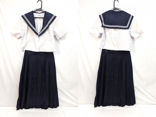 m44 中学校?? 高校?? 夏服セーラー服+夏服スカート/yt3092【2KFG】
