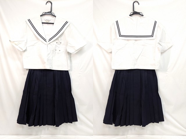 m44 中学校?? 高校?? 夏服セーラー服+夏服スカート/yt3093【5DGB】