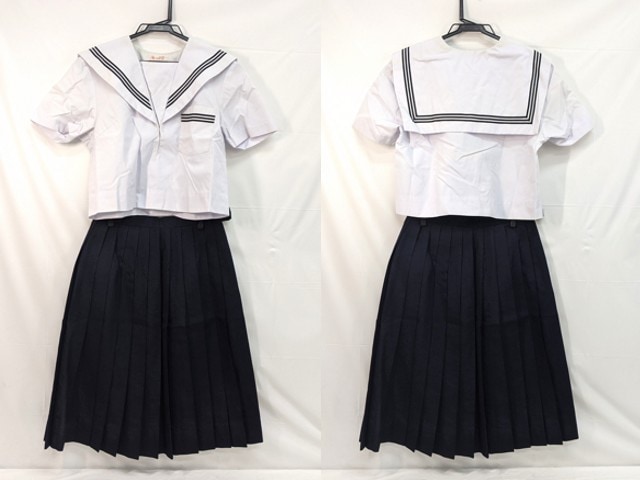 m44 中学校?? 高校?? 夏服セーラー服+夏服スカート/yt3097【2WET】