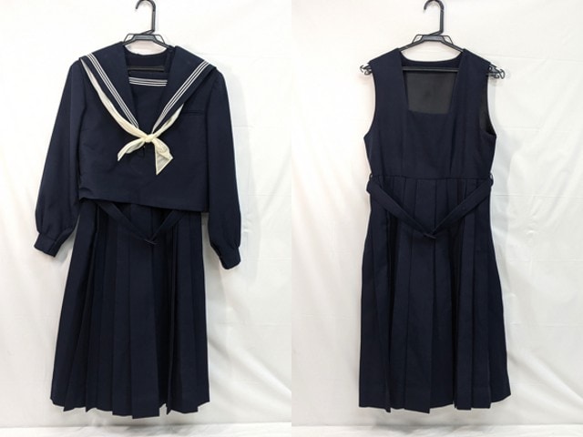 m44 中学校?? 高校?? 冬服セーラー服+ジャンパースカート+スカーフ/yt3131【5EPV】