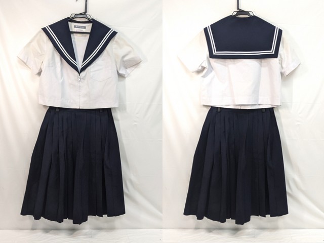 m44 中学校?? 高校?? 夏服セーラー服+夏服スカート/yt3134【5FLR】