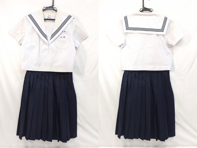 m44 中学校?? 高校?? 夏服セーラー服+夏服スカート/yt3135【5KFR】