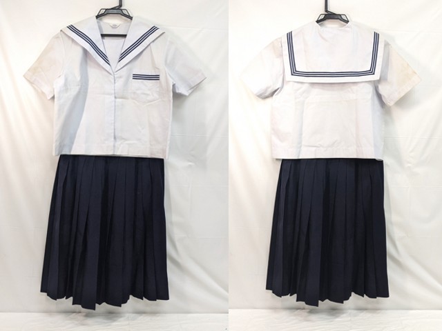 m44 中学校?? 高校?? 夏服セーラー服+夏服スカート/yt3138【5ETV】