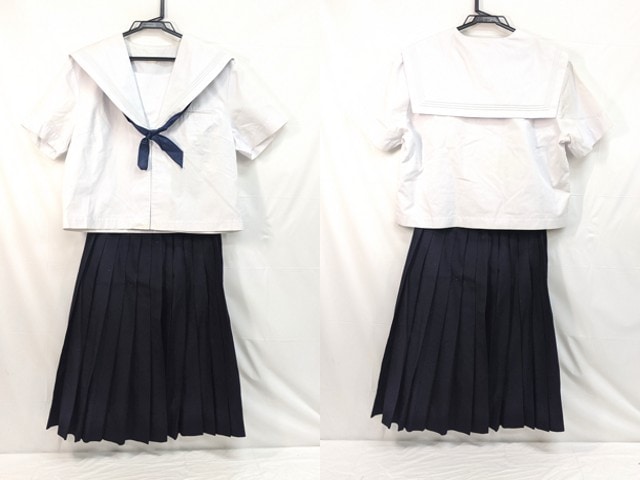 m44 中学校?? 高校?? 夏服セーラー服+夏服スカート+スカーフ/yt3139【5EWQ】