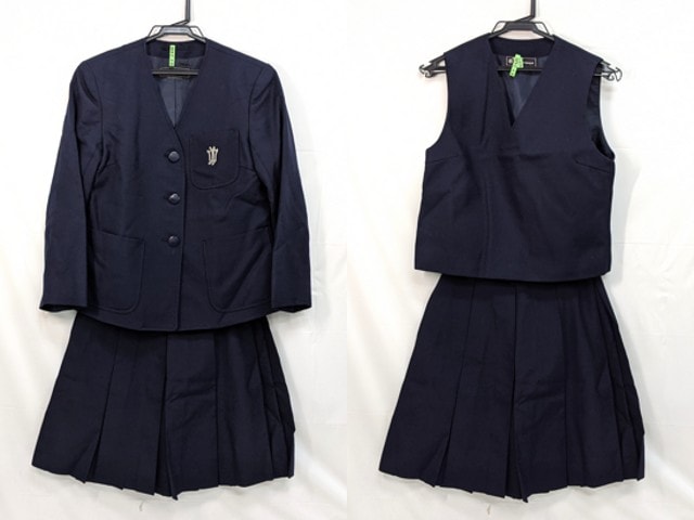 m71 神奈川県 横浜西谷中学校 ブレザー+ベスト+冬服・夏服スカート/yt3154【6DJC】