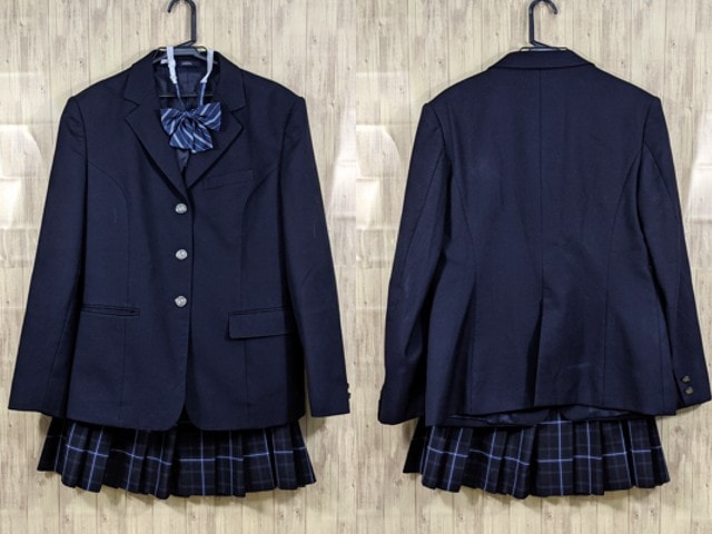 n42 京都 塔南高校 ブレザー+冬服スカート+リボン/yt3200【15SJH】
