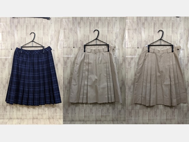 n42 京都 鴨沂高校 夏服スカート+冬服スカート/yt3206【3DHC】