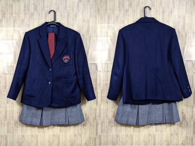 n42 京都 山城高校 ブレザー+冬服スカート+ネクタイ/yt3207【8DGV】