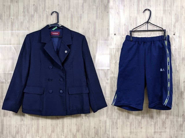 n22 神奈川県立大和高校 校章付きブレザー+体操服ハーフパンツ/yt3213【25HC】