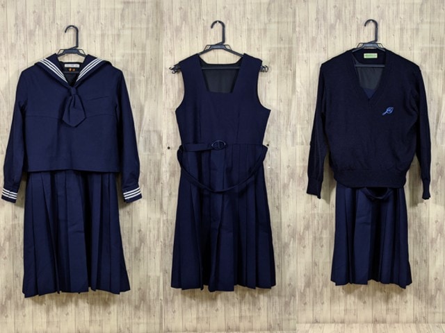 n36 東京都 十文字高校 冬服セーラー服+セーター 訳アリ/yt3328【2JELV】