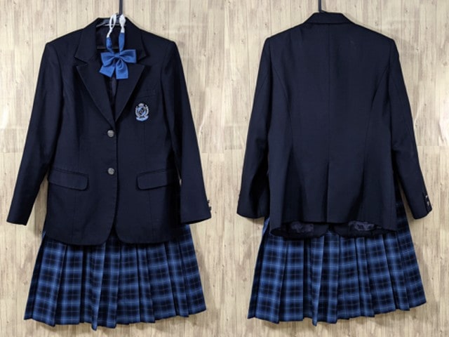 o44 京都産業大学附属高校 ブレザー+夏服/冬服スカート+リボン/yt3371【14SDK】