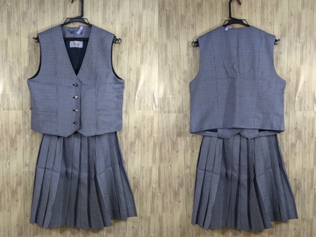 中学校?? 高校?? ベスト+冬スカート/yt3401【6ECG】