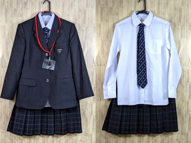 p55 東京都 紅葉川高校 ブレザー+長袖シャツ+夏服/冬服スカート+ネクタイ/yt3453【18EDG】