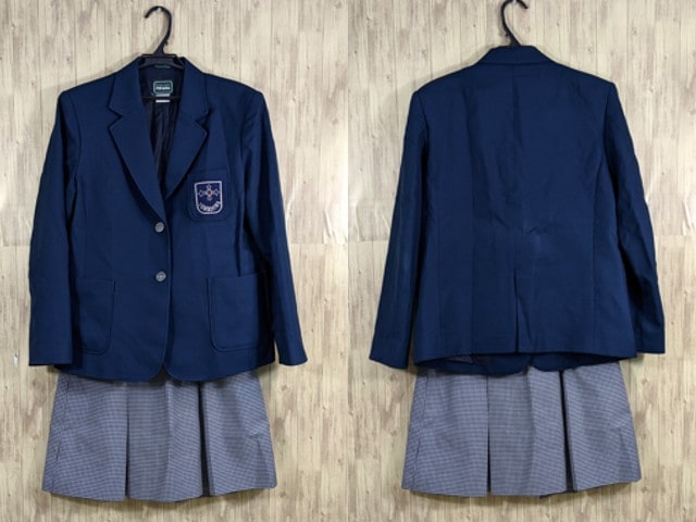 q46 京都府 山科高校?? ブレザー+冬服スカート/yt3615【5lEC】