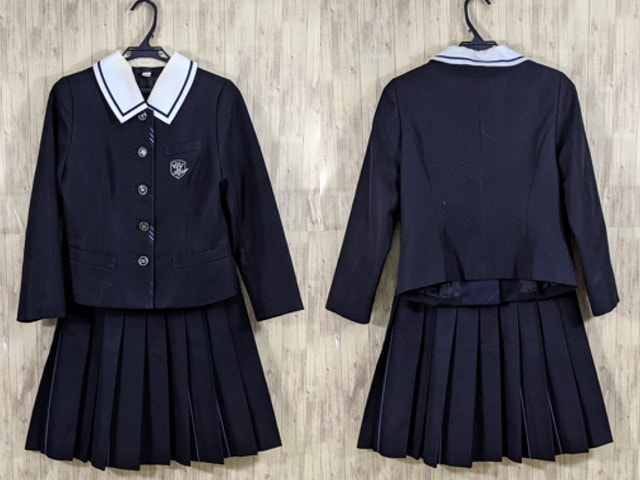 q78 石川県 宇ノ気中学校 ブレザー+冬服スカート/yt3631【13XHD】