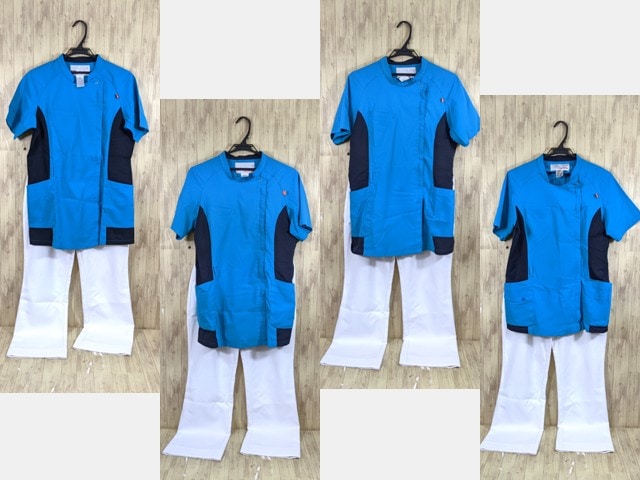 r38 ナース服 看護婦服上下セット ジャケット+ストレートパンツ LL～3Lサイズ/yt3680【3WOX】