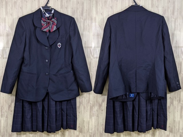 S07 京都府 桂高校 ブレザー+冬服スカート+リボン/yt3688【65MV】