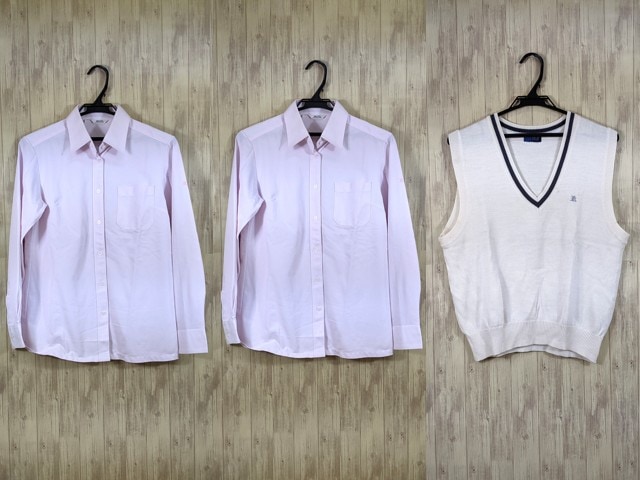 S26 北海道 駒沢大学附属苫小牧高校 ニットベスト+長袖シャツ/yt3722【3CDR】