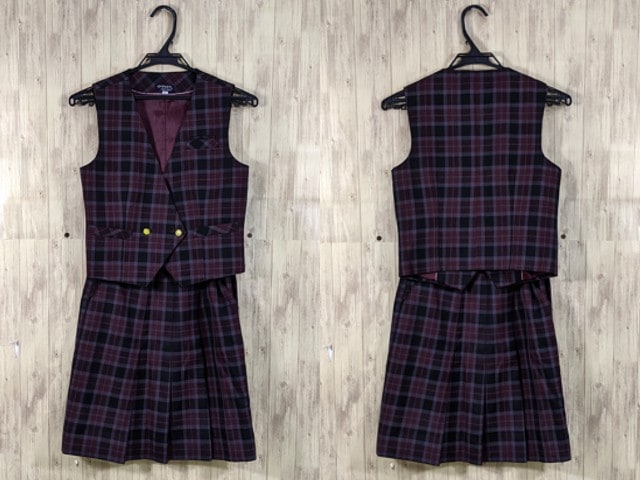 q80 韓国 女子高生 コスプレ ベスト+スカート/yt3747【3LWC】