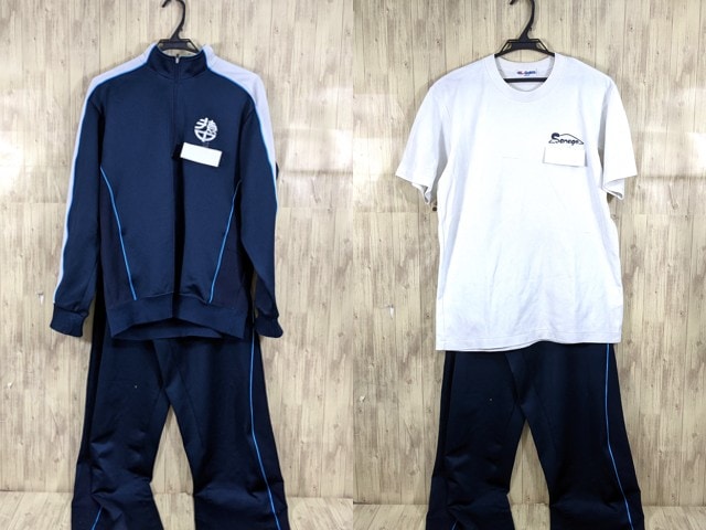 M07 愛知県 猿投中学校 体操服 体操着 半袖シャツ+長袖ジャージ上下/yt3772【2XJE】