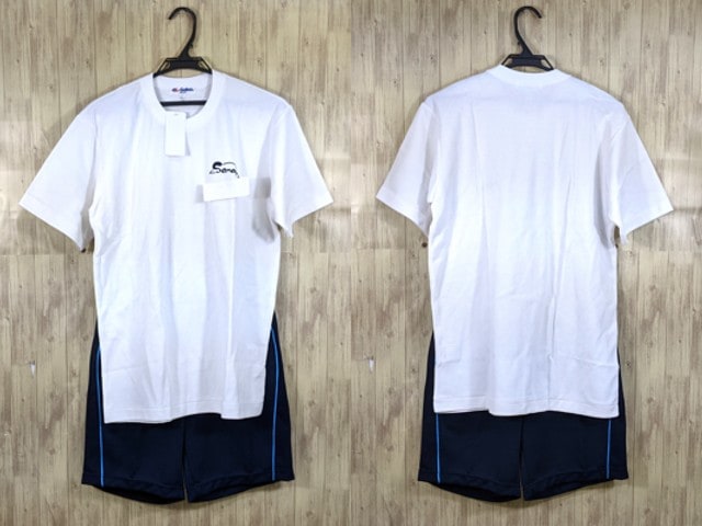 M07 愛知県 猿投中学校 体操服 体操着 半袖シャツ+ハーフパンツ/yt3773【2WPD】