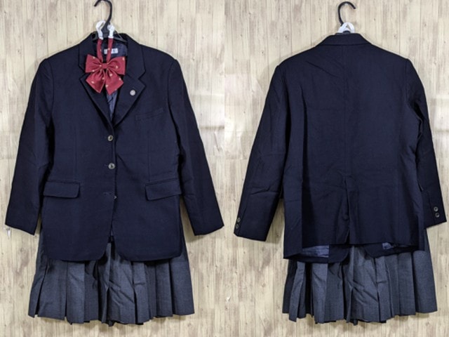 中学校?? 高校?? ブレザー+冬服スカート+リボン/yt3762【35ZD】