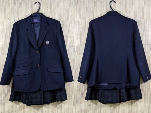 u53 京都府 福知山淑徳高校 ブレザー+冬服スカート/yt3811【6XJE】