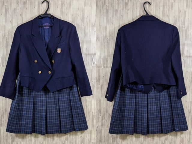 u77 京都府 大谷中学校 ブレザー+冬服スカート/yt3860【8EHC】